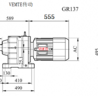 R137-Y180S4-4P-M1-0°齒輪減速機(jī)型號(hào)大全及尺寸圖